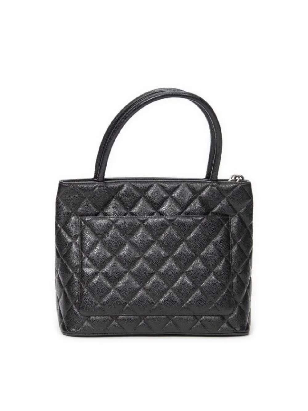 ★SOLD★ Chanel Timeless Medallion Tote Black Quilted Caviar Leather - Picture 5 of 10